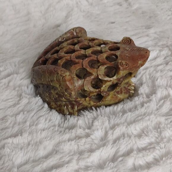 Hand Carved Soapstone With Baby Figurine - Picture 8 of 8